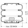 Buy cheap Gas Filled Triple Convoluted Air Spring 3B14-356 Goodyear Air Bellows from wholesalers