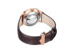 Stainless Steel Thinnest Automatic Watches Genuine Leather Strap SS Back Cover