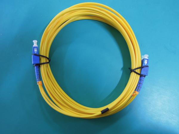 Quality Yellow cable SM Duplex Fiber Optic Patch SC / UPC Connector PVC Cable for sale