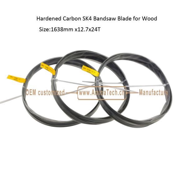 Buy cheap High Carbon SK4 Bandsaw Blades for Wood Working (Black Hardened) Size:1638mmx12.7x24T from wholesalers
