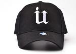 Black Modern Style Cotton Baseball Cap 3D Embroidery For Children / Adult
