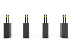 Anti Crash Automatic Rising Bollards Electric Hydraulic System With Colorful Led