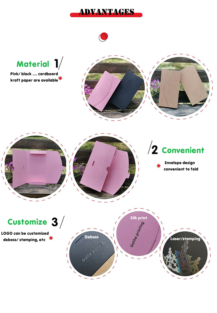Rigid Kraft Paper Envelope Mobile Case Packaging Box OEM