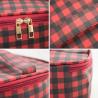 Buy cheap 3pcs Red Black Plaid Polyester Cosmetic Bag For Travel from wholesalers