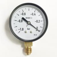Buy cheap EN 837-1 1 Bar Pressure Gauge 2.5 Inch 63mm Bottom Mount Pressure Gauge product