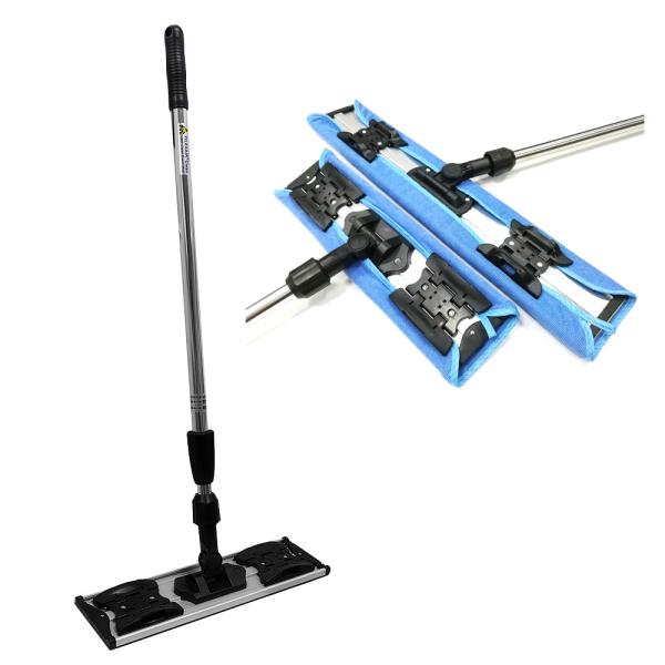 Buy cheap Aluminum Microfiber Flat Mop For Floor Cleaning, Adjustable Telescopic Stainless Steel Handle from wholesalers