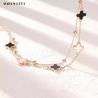 Buy cheap 20cm 0.12oz Four Leaf Clover Bracelet 925 Lead Free Silver Slider Bracelet from wholesalers