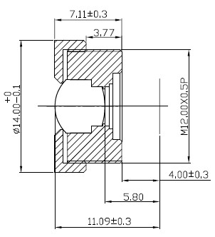 8.4mm F2.3 Vehicle Camera Lenses 1/3"