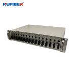 Card Media Converter Chassis 19'' 2U 16slots RacK Mount Chassis 2 Power Supply
