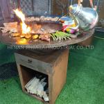 Customization Outdoor Cooking Steel Bbq Grill Corten Steel Fire Bowl 1000mm