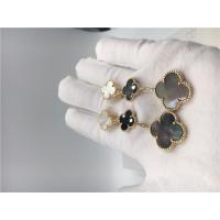 Buy cheap Van Cleef Arpels Magic Alhambra earrings 18k yellow gold with white and gray product