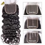 OEM Brazilian Unprocessed Water Wave Virgin Hair Bundles Black Colored