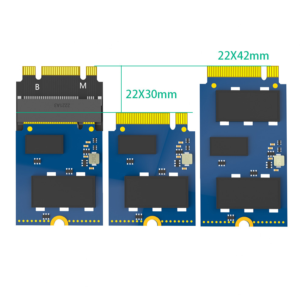 pCIE M.2 NVME M-Key B+M 2230 To 2242 Extension Adapter For ThinkPad