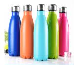 Leak Proof Double Wall Insulated Water Bottle 17oz 500ml Colorful Keep Hot Cold