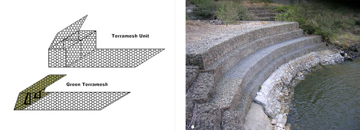 Hexagonal 60x80mm Welded Gabion Box For Garden Decoration