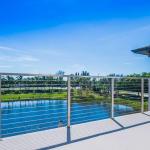 Ocean Handrail Terrace Balcony Railing , Outdoor Handrail Wire Cable Railings