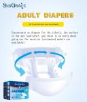 3D Leak Prevention Channel Disposable Adult Diaper Wholesaler Breathable