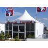 Buy cheap High Quality Aluminum Windproof Fireproof Outdoor High Peak Glass Wall Pagoda Tent from wholesalers