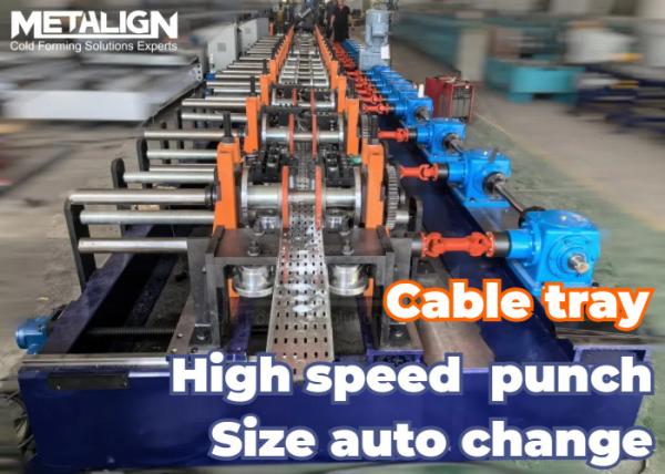 Buy cheap METALIGN Cable Tray Roll Forming Machine With Sheet Fed Entry Adjustable Width from wholesalers