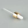 Buy cheap Small Essential Oil Glass Dropper 18/410 Shiny Gold Aluminium Dropper from wholesalers