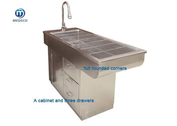 Buy cheap Two Water Outlets Veterinary Operating Table Stainless Steel Disposal Table from wholesalers