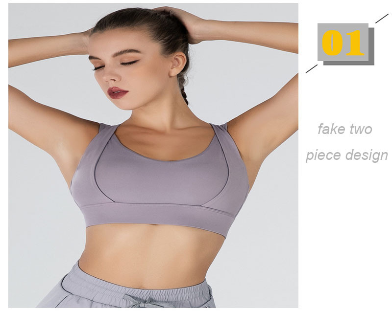 Moisture Wicking Large Cup Sports Bra Plus High Elastic Double Shoulder Yoga Bra
