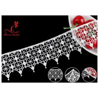 Buy cheap French Venice Guipure Polyester Lace Trims With Schiffli Water Soluble Via SGS product