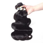 100% Virgin Brazilian Wavy Long Hair Bundles Three Part 4 X 4 Closure