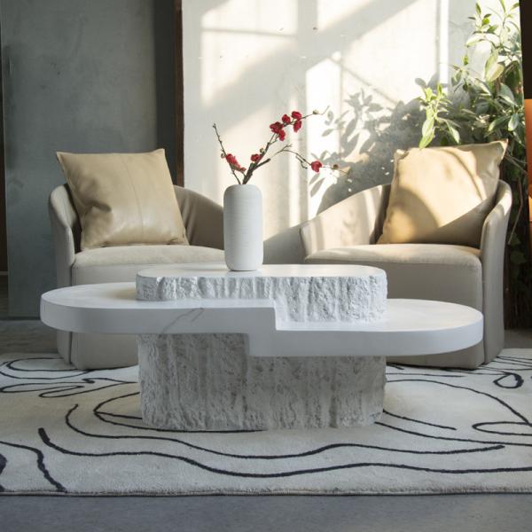 Buy cheap Simple Nordic Oval Coffee Table Synthetic FRP + Marble Material from wholesalers