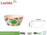 Anti - Bacteria Disposable Bamboo Bowls Fresh Ocean Fish Design High Strength