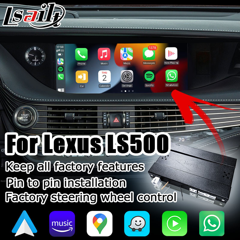 Lexus LS500 LS500h LS350 wireless carplay android auto screen mirroring interface