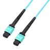 Buy cheap FiberMania Female to Female 2 x MPO Trunk Cable 24 Fibers OM3 OFNR Aqua Jack from wholesalers
