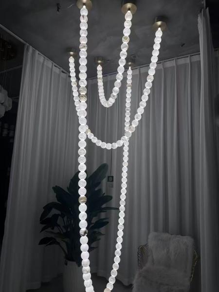 Buy cheap LED Alabaster Chandelier 6 M Pearl Necklace Chandelier Luxury For Living Room from wholesalers