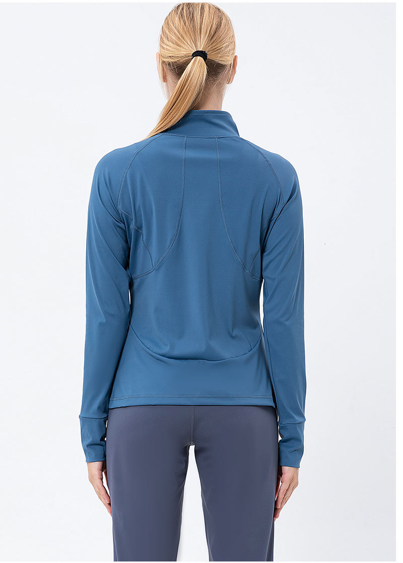 2023 Spring New Women&prime;s Yoga Wear Sports Coat Quick Dry Standing Collar Long Sleeve Running Coat Fitness Clothes