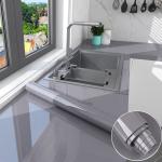 Black Metallic Kitchen Sticker Wallpaper 60cm Kitchen Backsplash Wallpaper