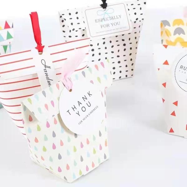 Custom logo printed party favor colorful goodie candy paper gift bag for kids