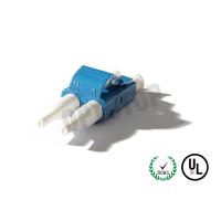 Buy cheap White Dust Cap Plastic Fiber Optic Connector Termination 900μM Blue Body product