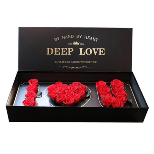 Rose for friend's gift New Gift Box Deep In Love Preserved Roses Boxes Eternity