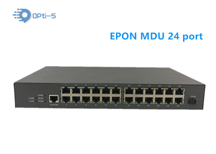 OS-EU24F 24FE Ports GEPON ONU MDU Ethernet Passive Optical Network Unit Single Fiber for FTTX Realtek chip