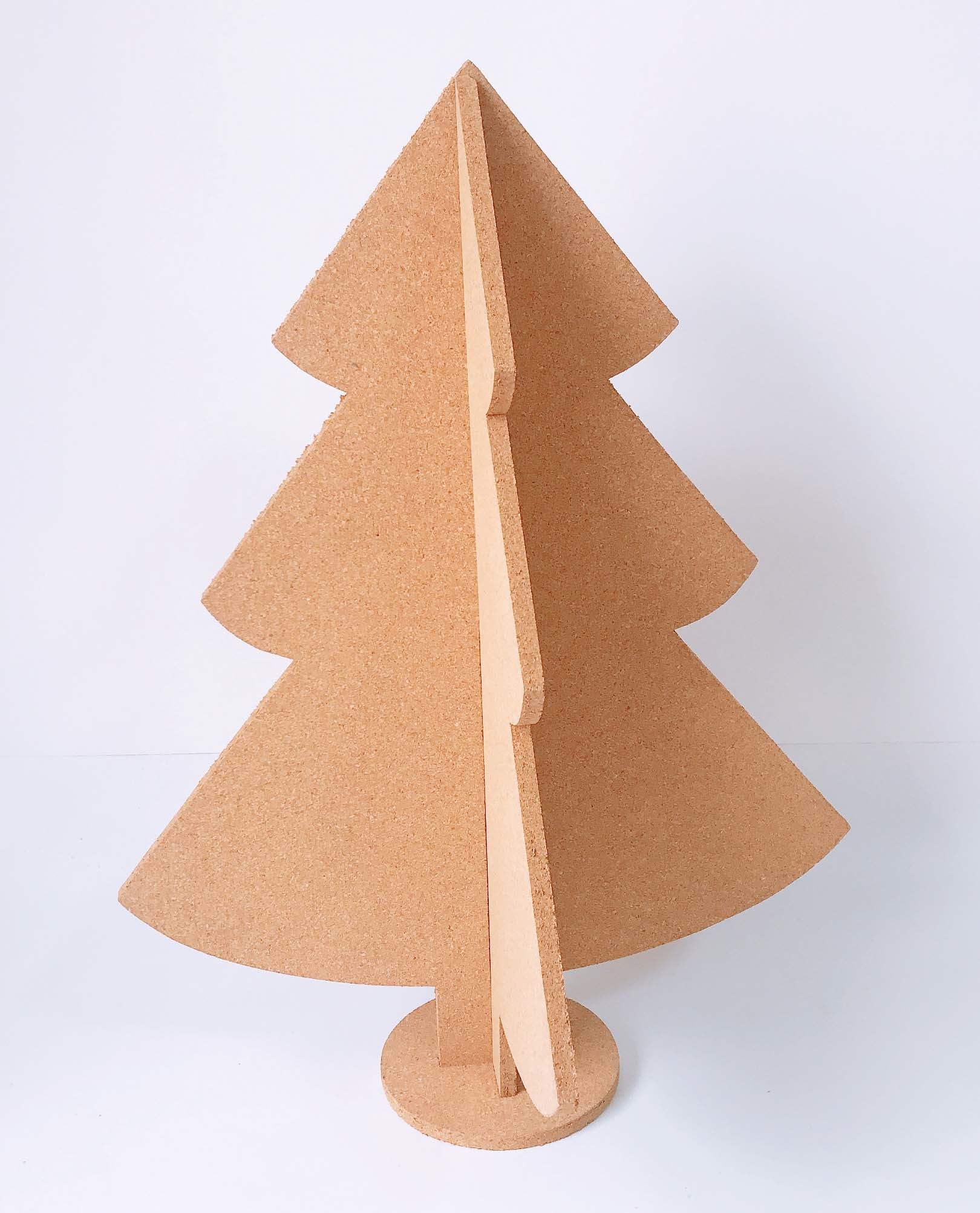 22x17x1cm Nontoxic Decorative Cork Board Handicraft Kindergarten Christmas Tree