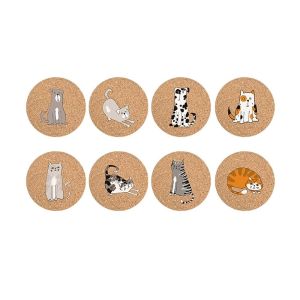 Buy cheap Beer Custom Soft Wood OEM Blank Cork Coaster Drink With Holder Set from wholesalers