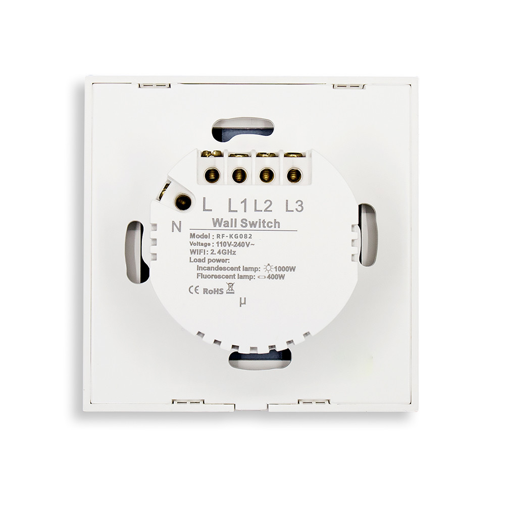 3 Gang EU Standard Smart Wifi Wall Switch Tuya APP Remote Control