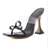 Buy cheap Patent PU Size 35 22.5cm Women High Heeled Shoes Square Open Toe from wholesalers