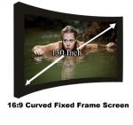 Buy cheap New Arrival Curved Fixed Frame Projection Screen130 Inch 16:9 Ratio Projector Screens 3D from wholesalers