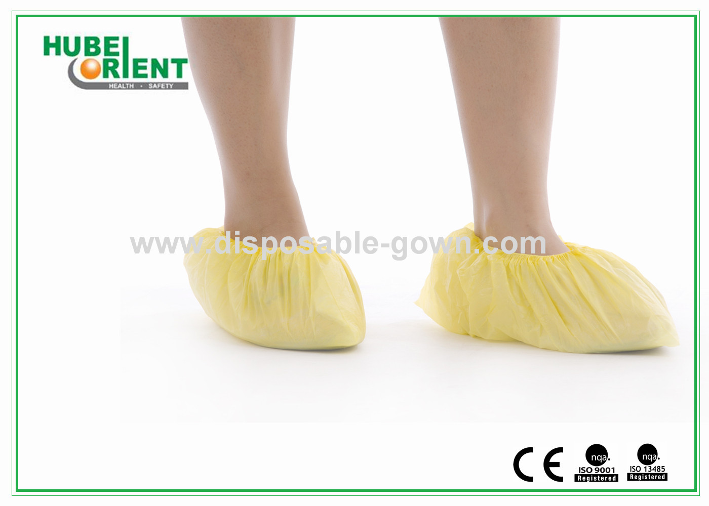 Blue Disposable CPE Shoe Cover for Industry , Waterproof Disposable Footwear