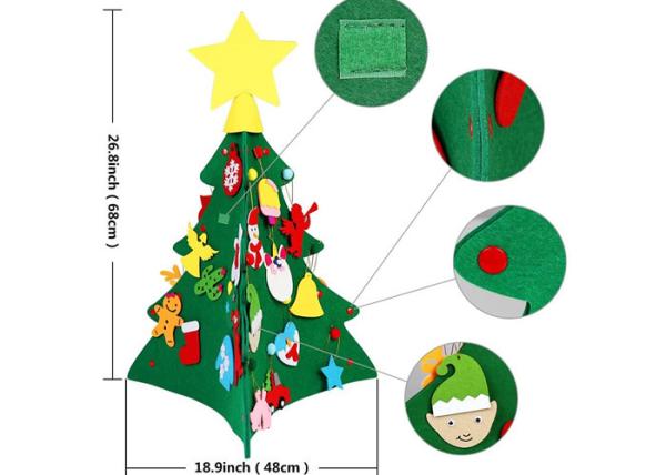 Buy cheap Self Adhesive 5mm Homemade Felt Christmas Tree Decorations from wholesalers