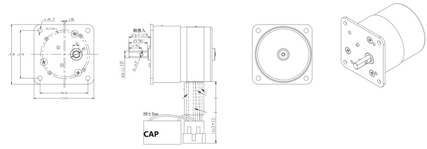15W 0.13RPM 2RPM Pellet Stove Auger Motor Gear Box Shade Pole Auger