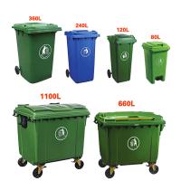 Buy cheap Dustbin Wheelie Trash Can 25L/70L/100L/120L/240L/360L/660L/1100L Plastic Foot product