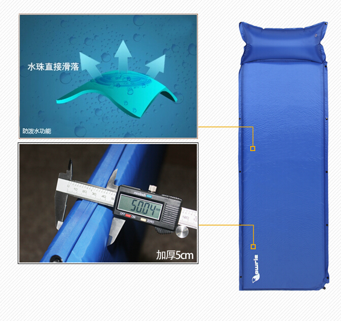 Single Self Inflating Camping Sleeping Roll Up Memory Foam Mat Camp Mat 5cm thickness camp mat