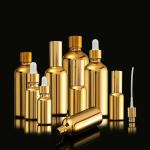 30ml 50ml Electropplating Gold Silver Glass Spray Cosmetics Bottle Gold cosmetic